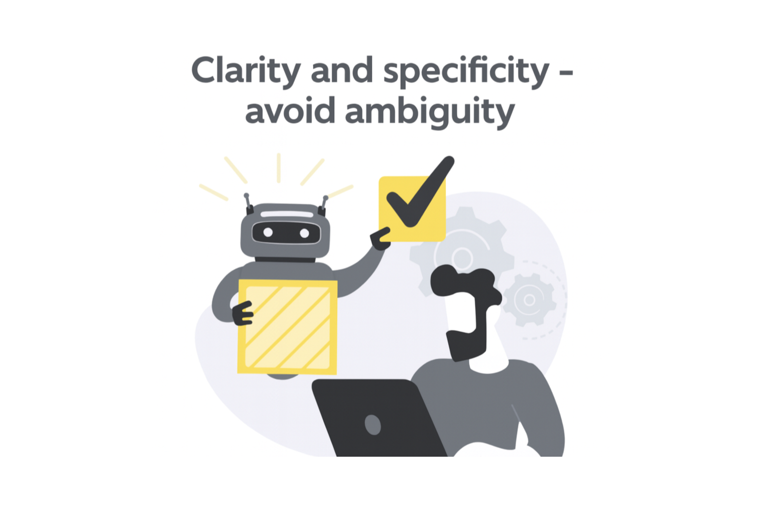 Clarity and specificity — avoid ambiguity