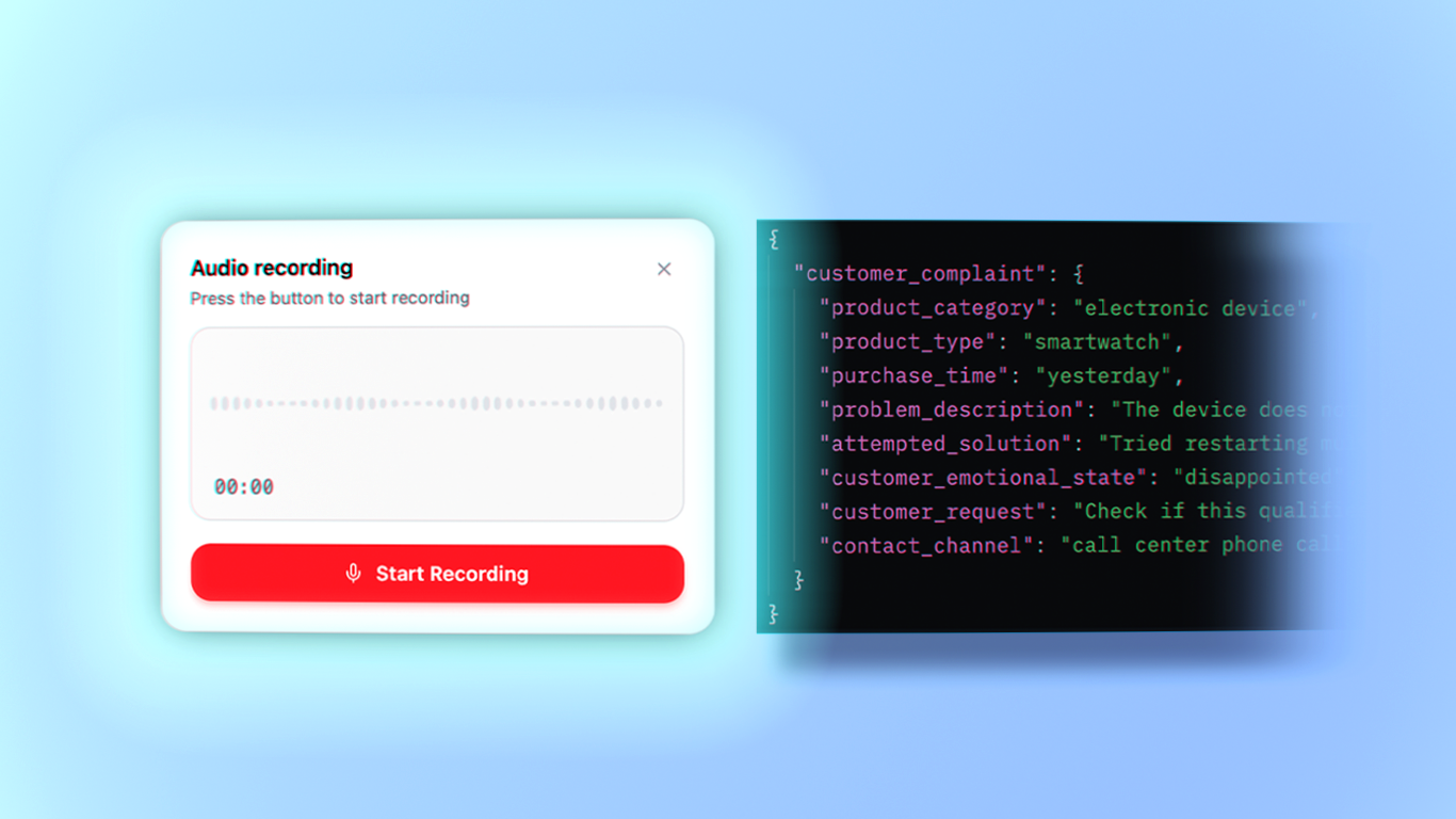How an audio recording can be transformed into structured, machine-readable JSON on AWS – using Amazon Transcribe, Amazon Bedrock, and Step Functions?