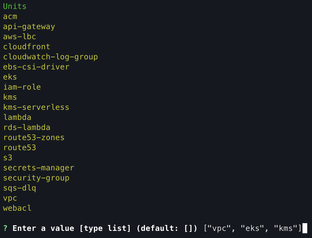 Boilerplate CLI - Units